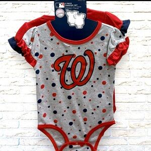 Washington Nationals Baby Creepers NWT - Set of 2 Onesies - Size 18 months
